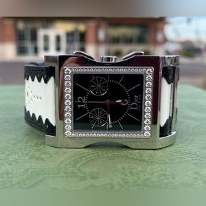 Christian Dior Chris Diamond Chronograph Black Dial Watch